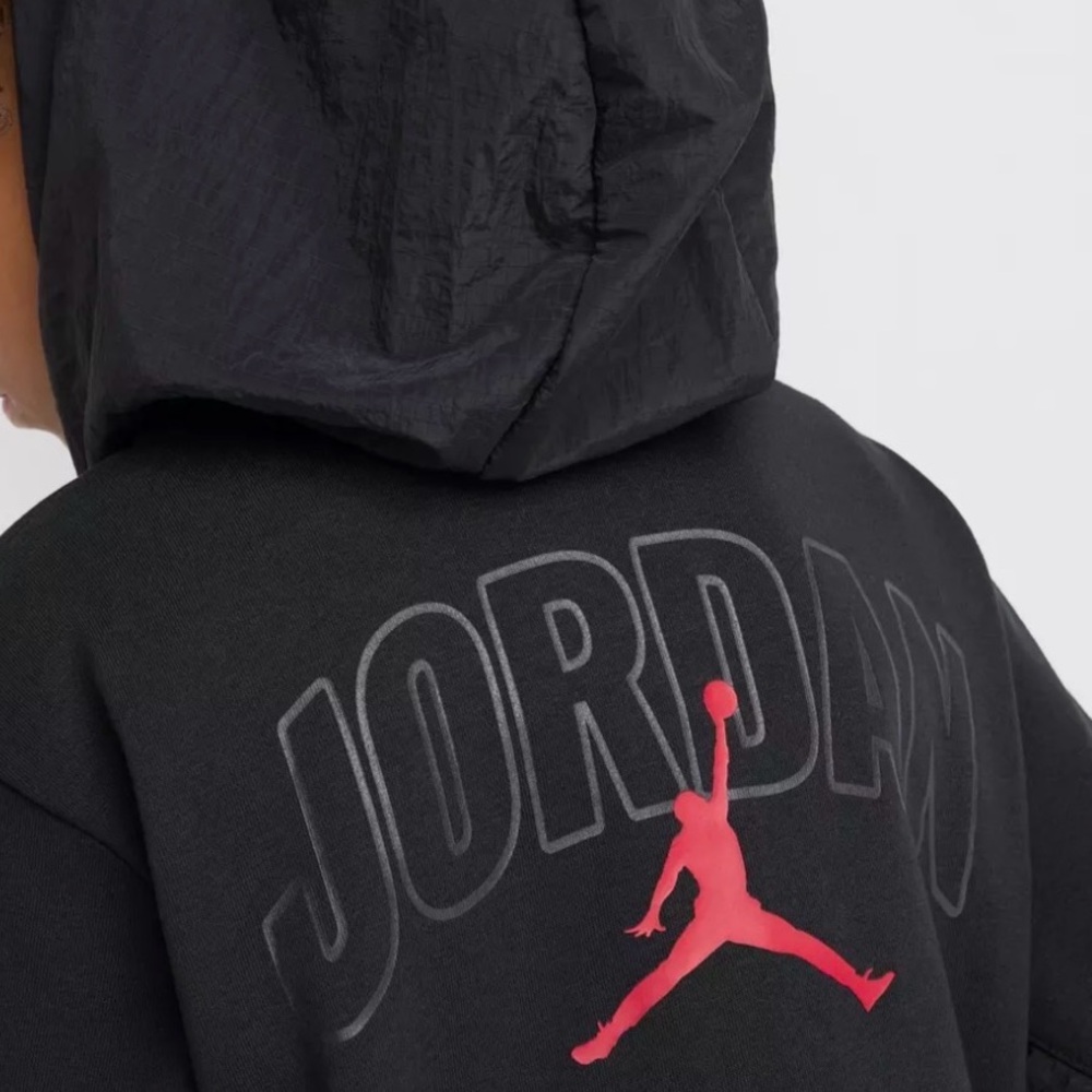 NWT JORDAN FLEECE RIPSTOP FULL-ZIP HOODIE SIZE LARGE 12/13 BOYS - Picture 4 of 9